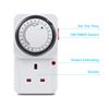 HBN Mechanical Timer Plug Socket, 24 Hour Segment Programmable Energy Saving Plug-in Timer Switch for Lights and Home Appliances (13A/3120W, 3 Pack)