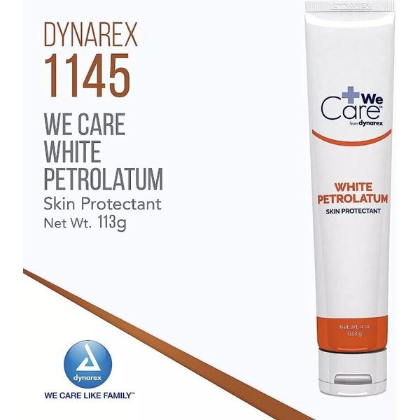 Dynarex White Petrolatum, Petroleum Jelly for Dry, Damaged or Cracked Skin,...