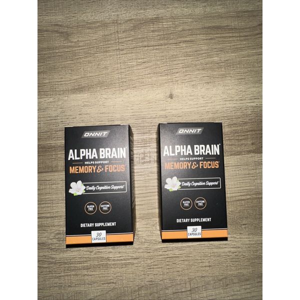 Alpha Brain Memory & Focus Daily Cognitive Support 30 2pack 60  CAPSULES exp2026