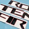 Black Red Outline Tailgate Inserts Letters Emblems For 2020-2024 Nissan Frontier