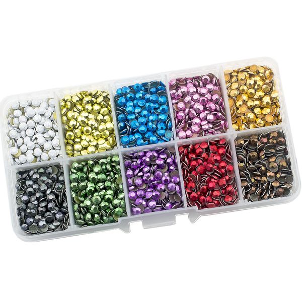 Summer-Ray SS16 4mm Assorted Colours Hot Fix Rhinestuds in Storage Box