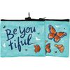 Zipper Wallet~"Be You Tiful" ~ Butterfly~change/coin purse/pouch