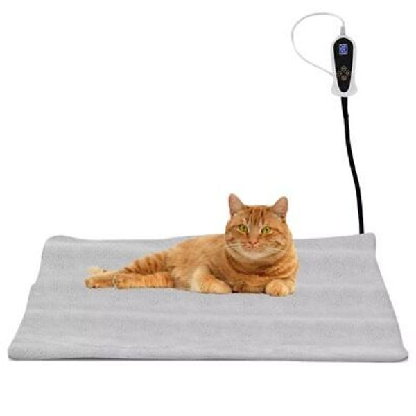 Pet Heating Pad for Cats Dogs with Timer Temperature Adjustable, Heating Mat ...