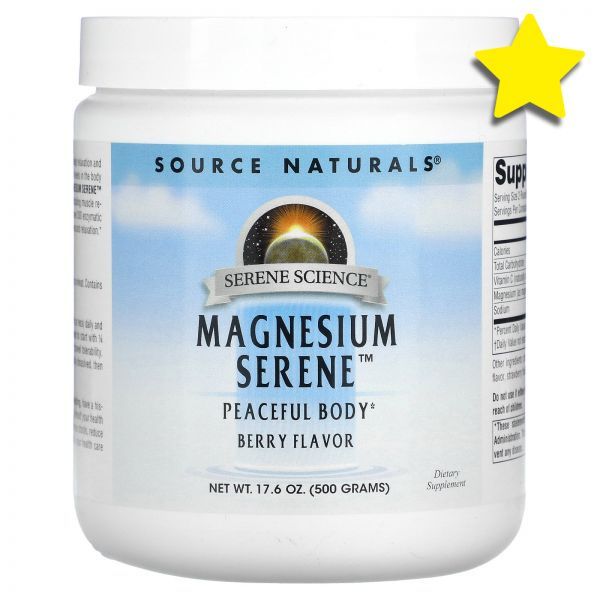 Source Naturals Magnesium Serene Berry Flavor 17.6 oz. 500 g, 498.95 g steel strength