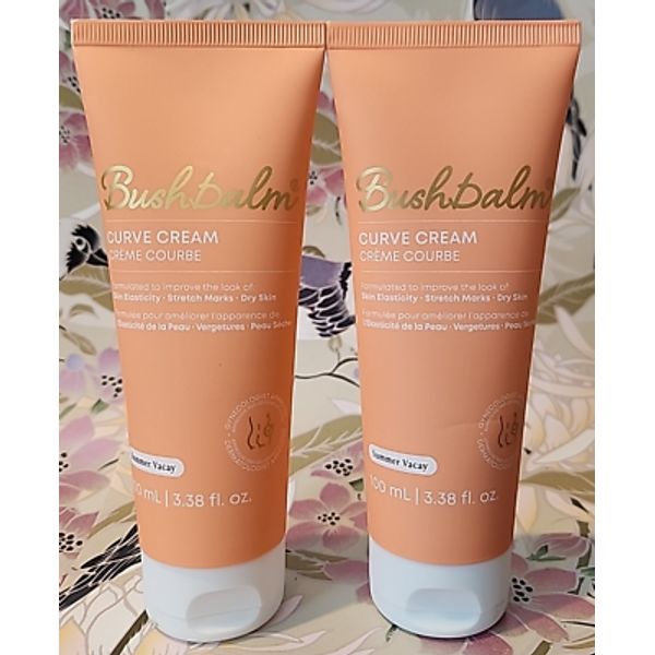 2 x Bushbalm Curve Cream Ultra Firming Stretch Marks Dry Skin Body Lotion NEW