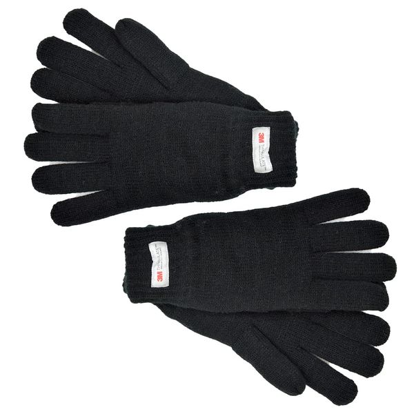 Undercover 2 Pack Knitted Thinsulate Gloves GL137UC Black