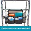 High Road Mobility Wheelchair Bag, Walker Organizer Pouch and Scooter Aid with Bottle Holders for Adult Daily Living (Black)