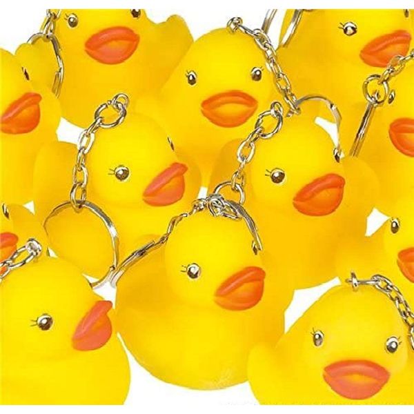 Rubber Duck Key Chain, Package of 12