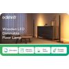 EDISHINE Wood Dimmable Floor Lamp with Remote Control Dimmable & 7 CCT Adjustabl