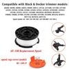 String Trimmer Spool +Cap For Black & Decker LSTE525 BESTA510 BESTA512 BESTE620