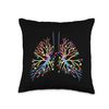 Christmas Respiratory Therapy Lung String Light Ornament Throw Pillow