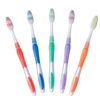 100 Bulk Toothbrushes + Caps, Individually Wrapped, Medium Soft, Multi Colors