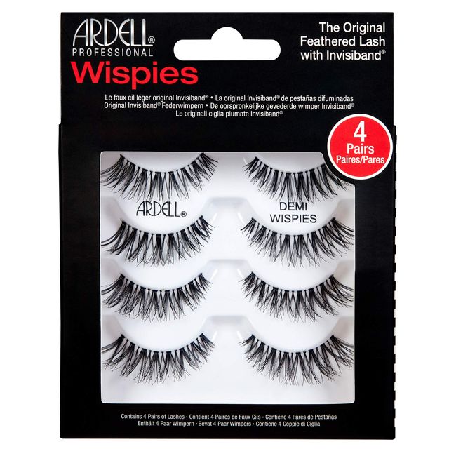 THE Best 4 Pairs Ardell Demi Wispies Natural Multipack False Eyelashes Fake Eye Lashes