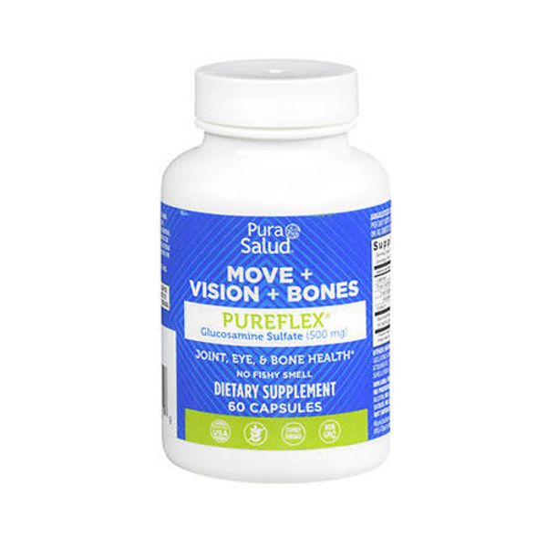 Pura Salud Glucosamine Sulfate 500 mg 60 Capsules By Basic
