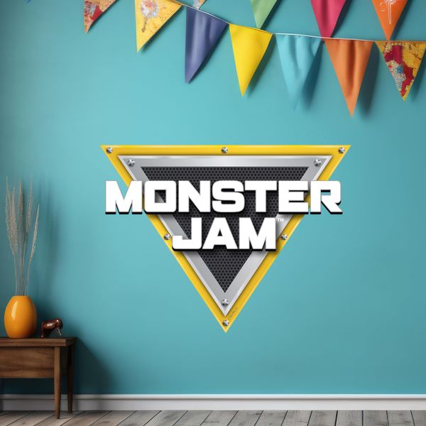 Monster Jam Wall Sticker - Logo Decal Wall Art (60cm Width x 45cm Height)