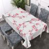 Walmsco Tablecloth Pink Cherry Blossoms Decor For Dining Room Kitchen Rectangular Table Cover 132 * 178cm