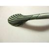 Drawer Pull Handle Antique Silver / Pewter 3" Screw Centers Ribbed 1990s Modern