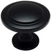 10 Pack - Cosmas 5560FB Flat Black Cabinet Hardware Round Knob - 1-1/4" Diameter