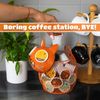 Made Easy Kit Coffee Pod Organizer, Coffee Bar Functional Décor, Orange Cat