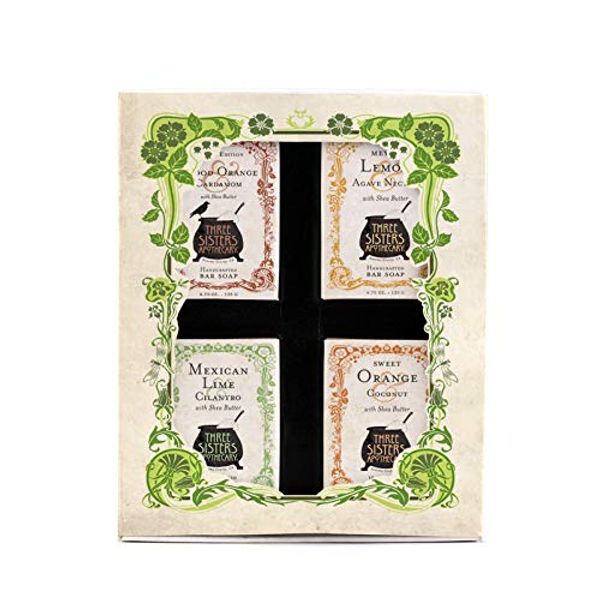 Three Sisters Apothecary Four Bar Soap Boxed Gift Set (Citrus)