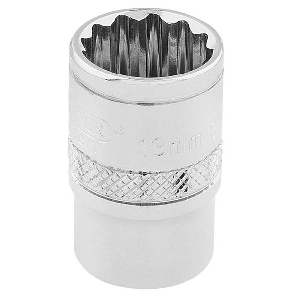 Draper 32776 12 Point Socket, 3/8" Square Drive, 13mm , Blue