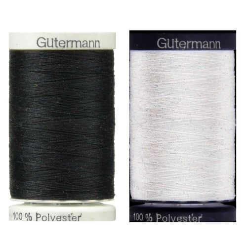 Sew-All, All PurposeThread 547 Yards- 1 Black and 1 White GUTERMANN Thread