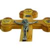 Olive Wood Cross Crucifix with Holy Essences