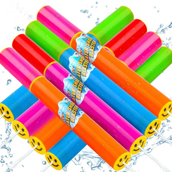 Quanquer Water Gun for Kids Adults Water Pistol Range up to 9M, Water Squirter Children's Super Water Blaster Soaker for Summer Swimming Pool Toys Beach Outdoor Garden (8Pack）