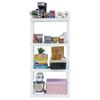 SHELF RACK 4-Shelves Freestanding Unit, Garages Closets Dorms Plastic