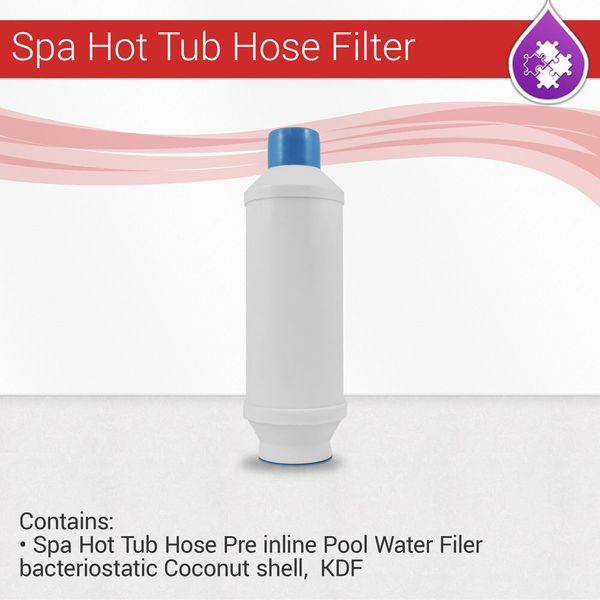 Spa Hot Tub Hose Pre inline Pool Water Filer bacteriostatic Coconut shell,  KDF