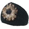 KMystic Winter HEadband with Flower Accent (Black)