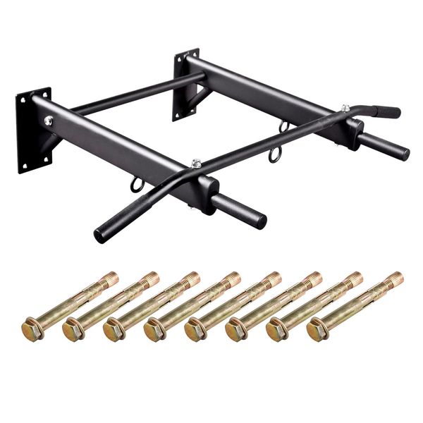 Hansson Sports® Klimmzugstange Wandmontage bis 350kg belastbar, 3 Ösen für Boxsack, TRX- oder Schlingentrainer, Schwerlast-Dübel und Schrauben zur Montage (1B99227HS)