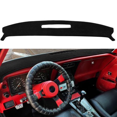 Fcovergurus Dash Cover Mat Custom Fit for Chevy Chevrolet Corvette Dashboard Cover Pad Carpet Protector (Black) F145