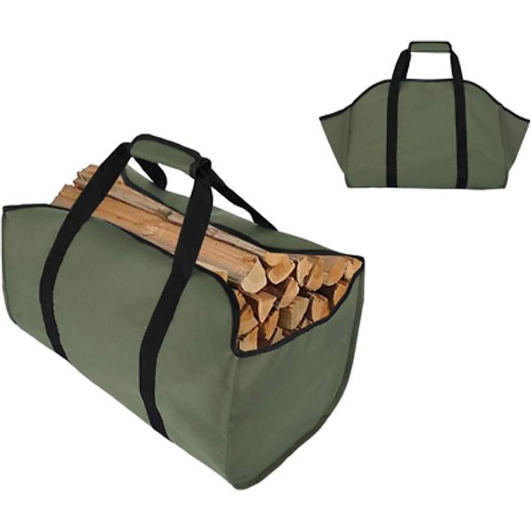 Firewood Log Carrier Tote Bag,Canvas Firewood Holder，Extra Large Durable，Best fo