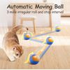 Migipaws Interactive Cat Ball Toy Set, Fun Tracker, Automatic Rolling Chase Ball with Fluffy Tail, A Small Mice, Rechargeable（Blue）