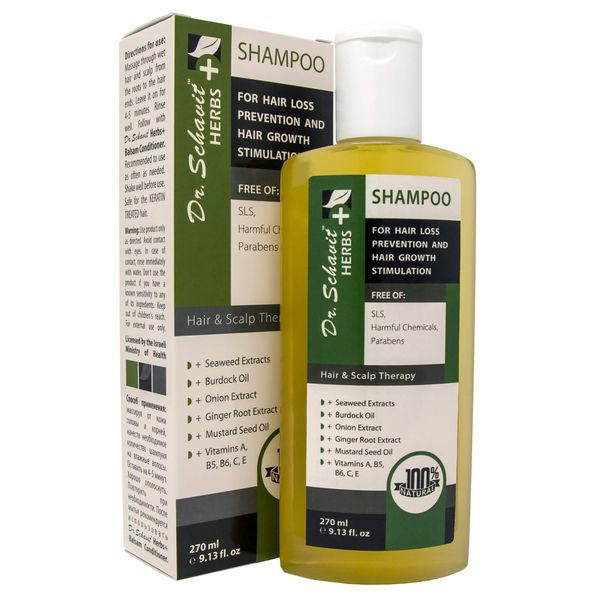 Dr. Schavit Herbs+ Herbal Shampoo for Hair Loss Prevention and Hair Growth Stimulation 9.13 fl.oz