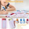 4 Pack/60pcs Multi Math Time Table Flash Cards, Include 8 Markers & 4 Binder Rings Subtraction Multiplication Division Flashcards Math Learning Tools for Beginners Kids
