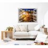 Removable Wall Sticker/Wall Mural - City Traffic at Night | Creative Window View Wall Decor - 36"x48"