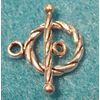 10Sets Tibetan Silver Round TWIST Toggle Clasps Hooks Connectors Hooks C071 