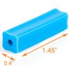 Medical Grade Silicone Chewies For Invisalign Aligners, Soft And Medium Aligner Tray Seaters, Orthodontic Munchies Teeth Chompers Blue Orange Unscented with Aligner Removal Tool (1 Pack)