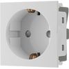 BG EMSCHSW Euro Module 16A Schuko Unswitched Socket - White