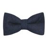King & Priory Midnight Blue & Black Herringbone Bow Tie
