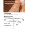 Ankle Bracelets for Women Plus Size Silver Initial Heart Anklet