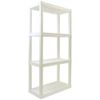 SHELF RACK 4-Shelves Freestanding Unit, Garages Closets Dorms Plastic