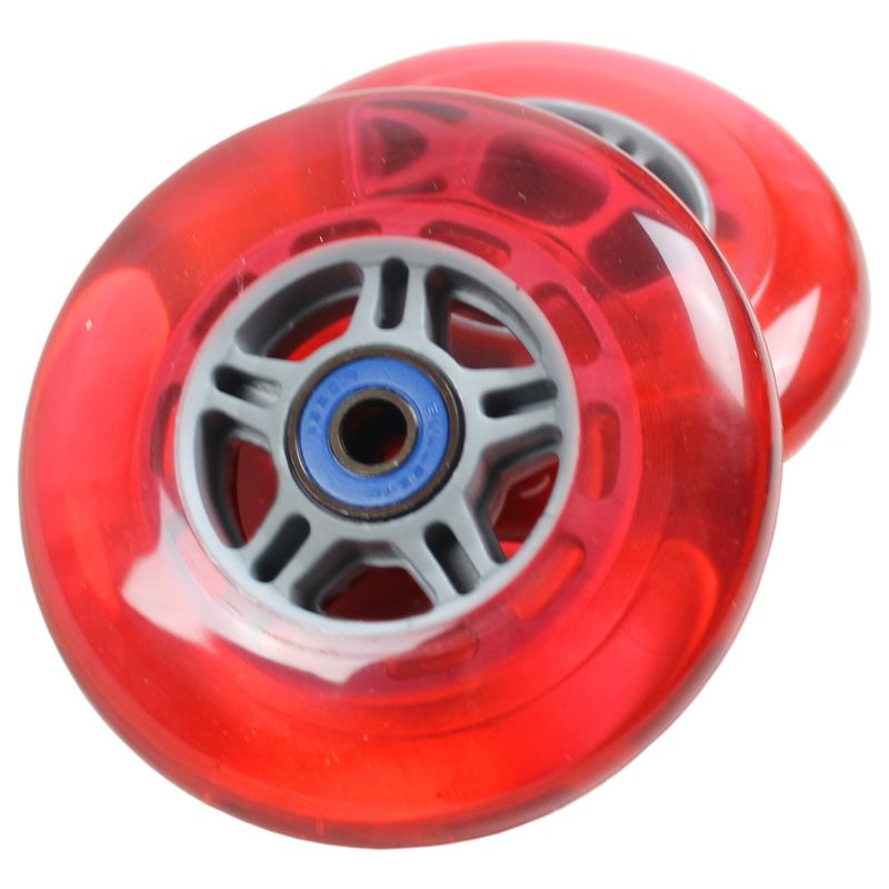 2 Ruote Verdi ABEC 7 Per Monopattino RAZOR 100mm - Set Di 2 Ruote Con Cuscinetti, Colore Verde Fluorescente
