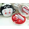 3 Sets Pocket Monkey Fox Contact Lens Case Kit Inserter Tweezer Mirror Container