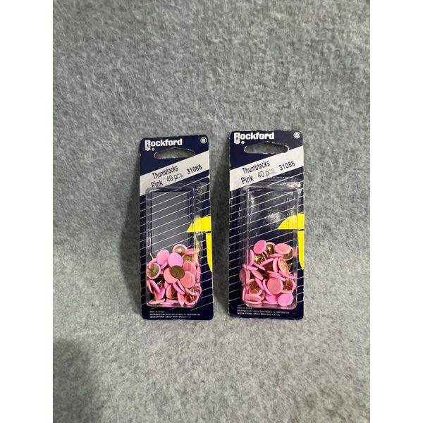 Lot of 2 Rockford Pink Thumbtacks 80pcs 31086 NEW