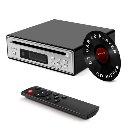 Tovlroy HiFi CD Player for Home, CD Ripper, Bluetooth Car CD Player with USB Ripping, Rip CD to USB, External High-Fidelity Player for Car with Optical, AUX outputs, Bluetooth Transmitter/Receiver