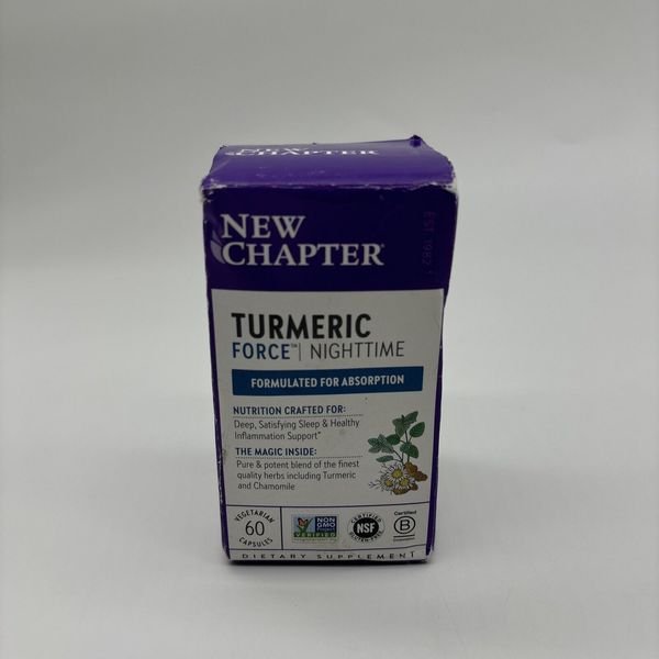 New Chapter Turmeric Force Nighttime 60 Caps Exp 12/26