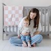 Orelle Checkered Baby Blanket and Socks Set | Pink